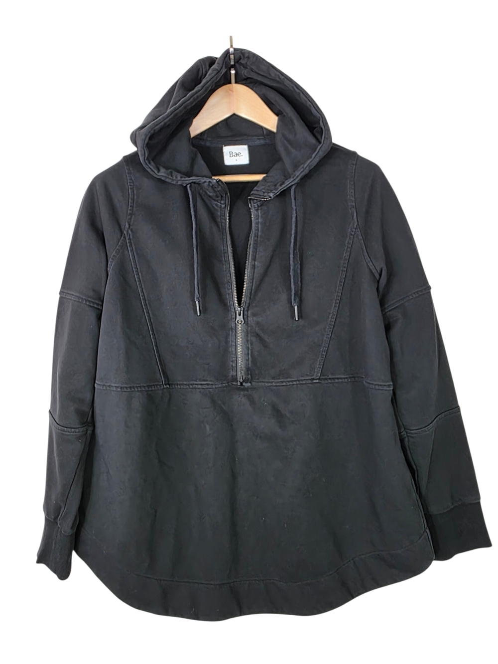 Bae. Run With Me Hoodie maternity & nursing hoodie in black